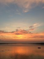 Boat at the sunset