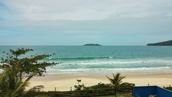 panorama of the tourist beach in Brazil