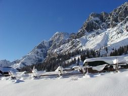 mountain village in Hochkonig, Austria