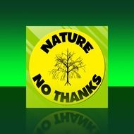 nature on thanks as a environmental protection icon