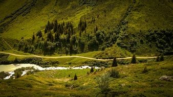 gorgeous mountains landscape in the Alps