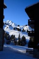 snowy european mountain peaks
