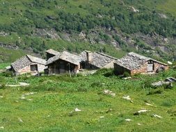 romantic alpine mountain huts in switzerland