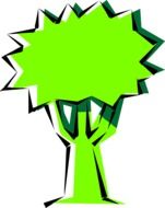 Bright green tree