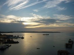 peaceful sunset bu the ocean