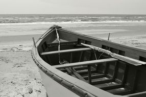 Boat on the shore of the sea
