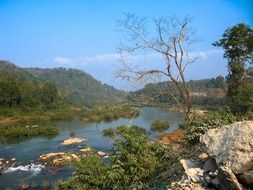 picturesque view of the river in Luang Prabang, Laos