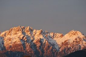 orange gray mountains