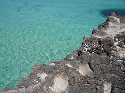 sea cliffs coast with clean water