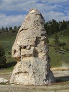 pointed rocks at Yellowstone National park