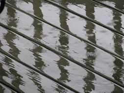 raindrops on wooden floor