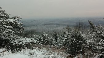 mountain winter monochrome landscape