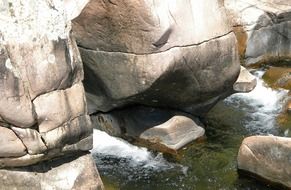 rocks near the calm water