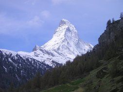 snow on the Matterhorn Zermatt