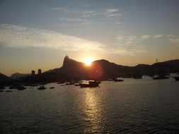 Sugarloaf Mountain on the coast in Rio de Janeiro