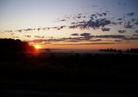 enchanting red sunrise