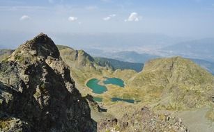 lakes in mountain landscape, france, lacs Robert