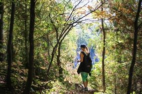 girl on the hiking trail