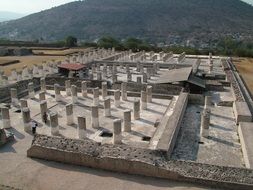 top view of the archaeological ruins in Mexico