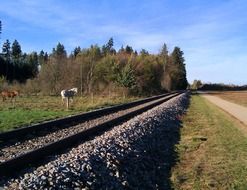 countryside railway in Germany