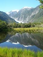 lake among the mountains in new zealand