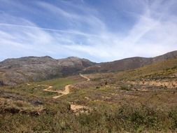 the picturesque landscape of the mountain range Serra