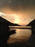 striking sunset landscape