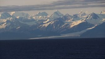 view from Ocean on the glaciers in Alaska