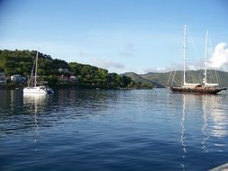boats in a quiet harbor