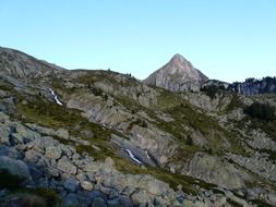 landscape of climb to the top of the Alps