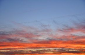 reddish cloudy sky