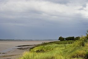 Panorama of the river in Gloucestershire, England