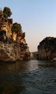 deep river Narmada in India