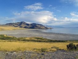 landscape of Great Salt Lake in Utah