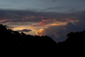 sunset landscape with dramatic sky