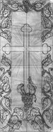 cross with plant wine grapes illustrations