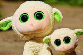 cute sheep with glitter eyes