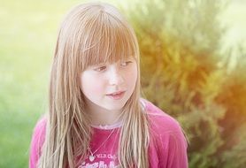 blond girl in the sunlight