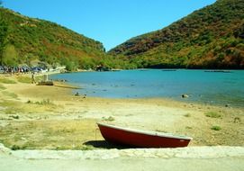 boat on the picturesque beach