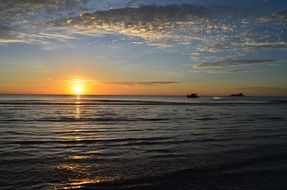 sunrise on the tropical beach