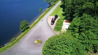 mÃ¶hnesee lake shore at summer, germany