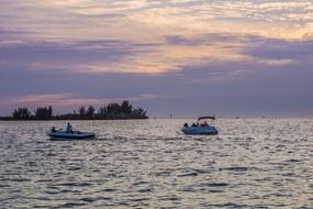 two boats sail in the sea in Florida