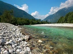 clear river in Slovenia