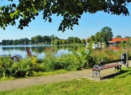 a place to relax on the shores of a picturesque lake