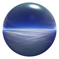 blue sky in sphere