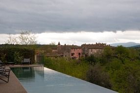 empty pool in italy