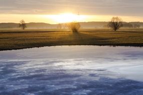 morning lake landscape in Germany