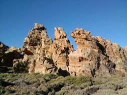 landscpe of high rocks in nature