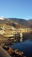 view of the coastline in montreux on a sunny day