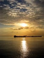 Landscape of manila bay at the sunset
